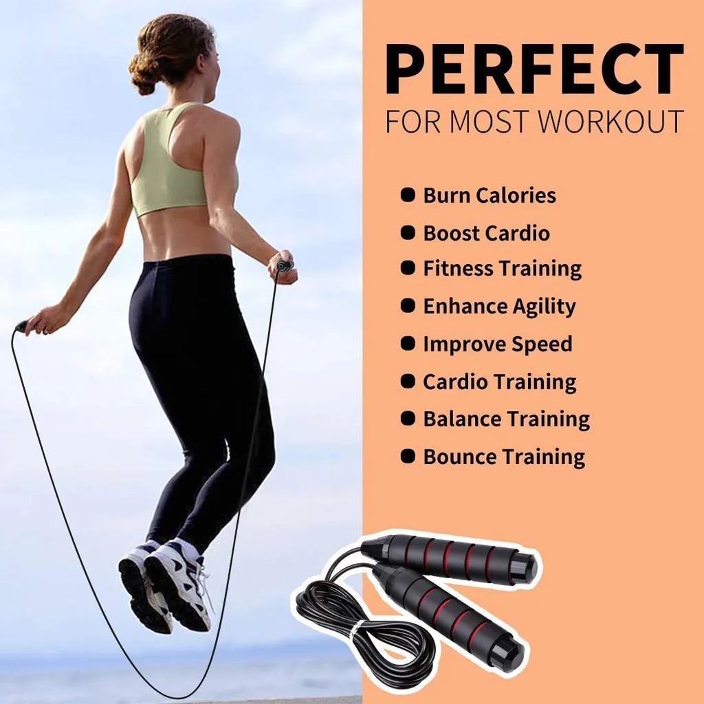 

Adult Student Jumping Rope Easy to Adjust Comfortable Handles Adjustable Rope Exercise Equipment HейѬоскакалка Cкакалка